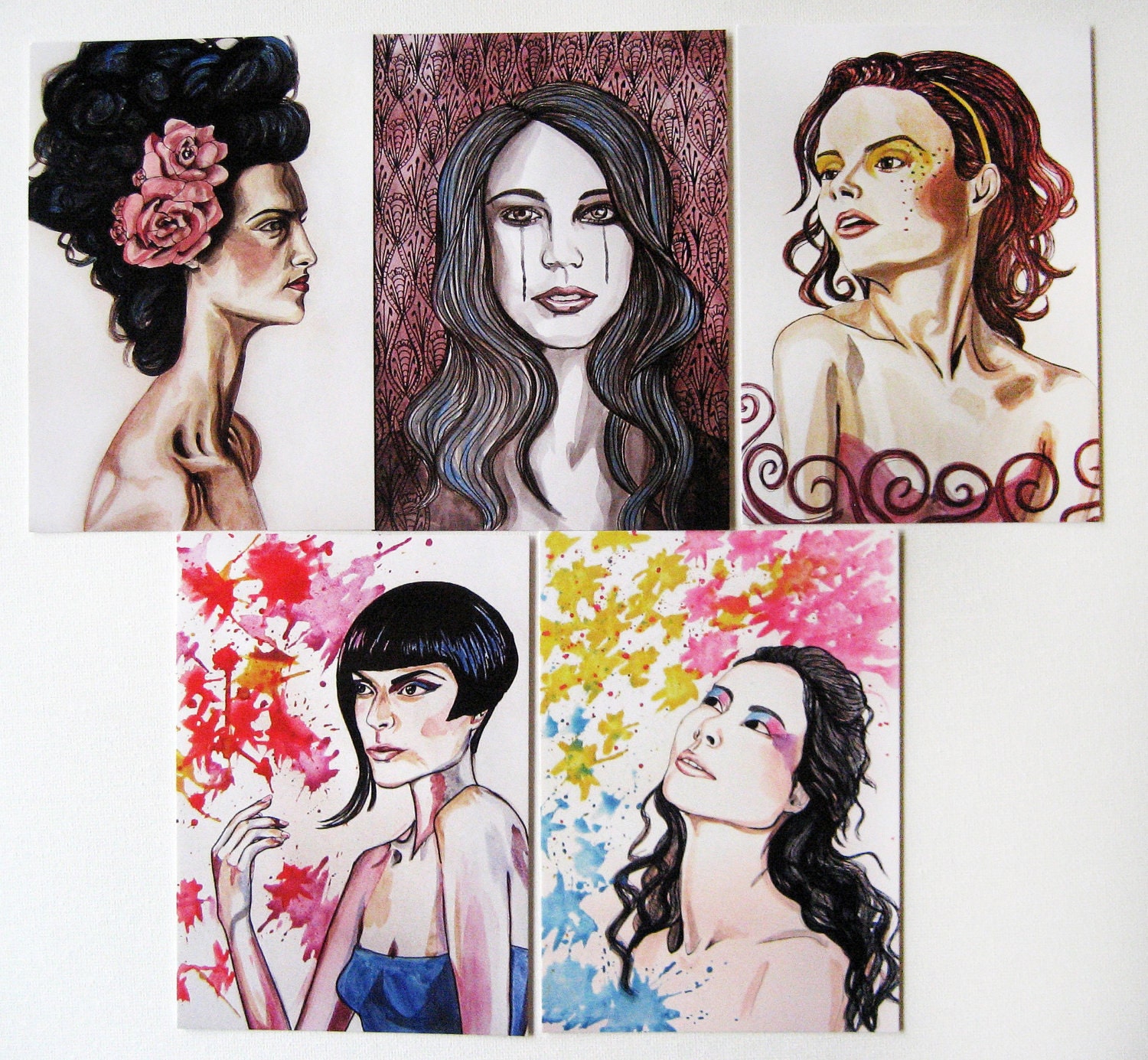 Portrait Postcards - set of 5