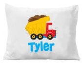 Dump Truck Pillow Case , Personalized Dump Truck Pillowcase Il_170x135