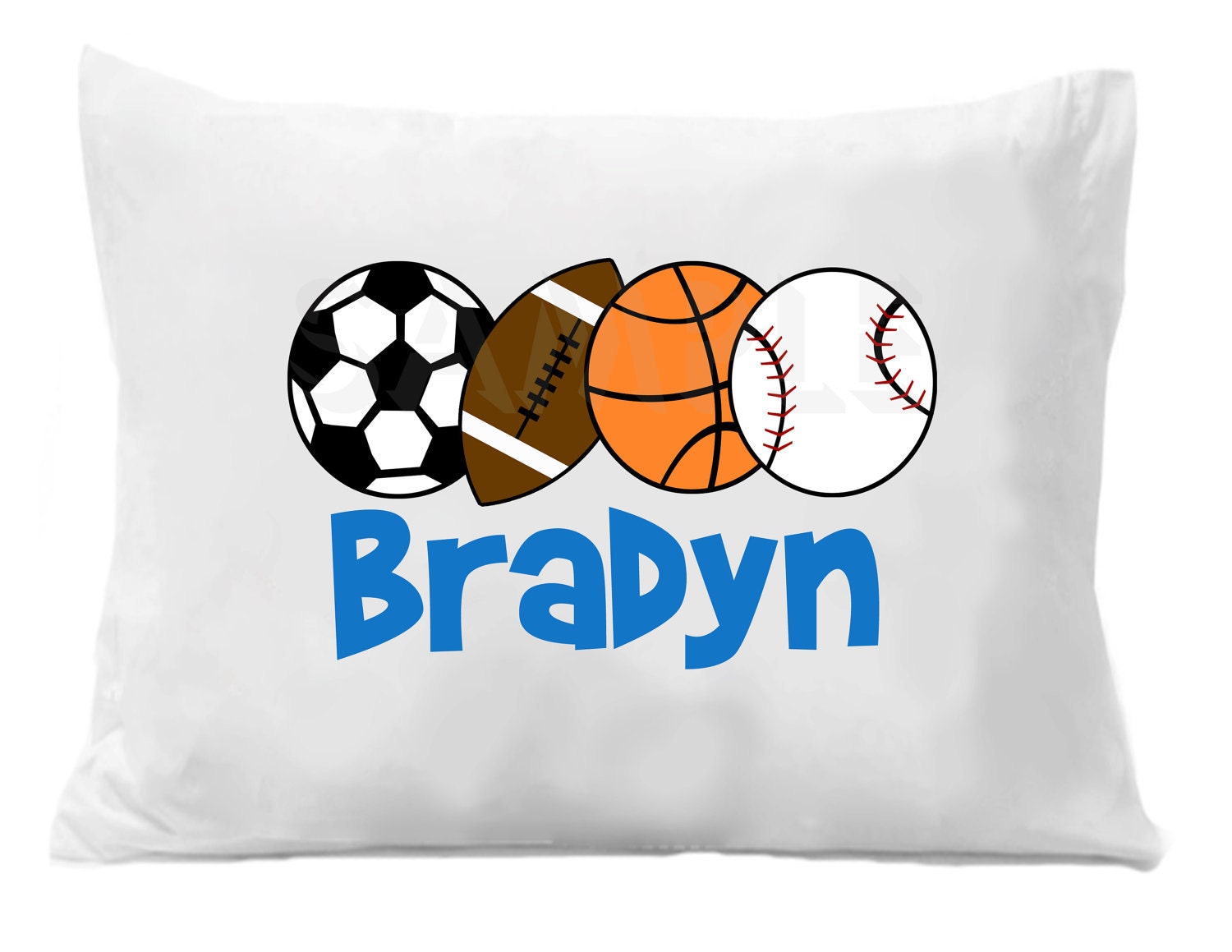 Sports Pillow Case , Soccer , Baseball , Basketball , Football Pillow Case Il_170x135