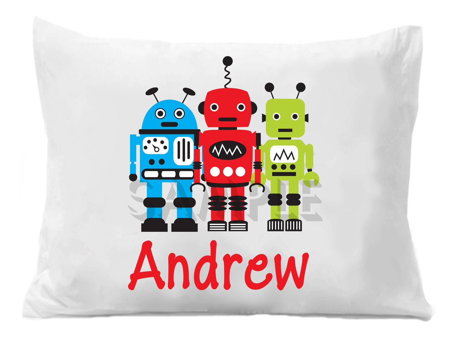 Robot Pillowcase Robot Personalized Pillow Case Il_170x135