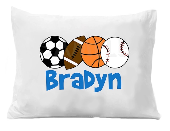 Sports Pillow Case , Soccer , Baseball , Basketball , Football Pillow Case Il_570xn