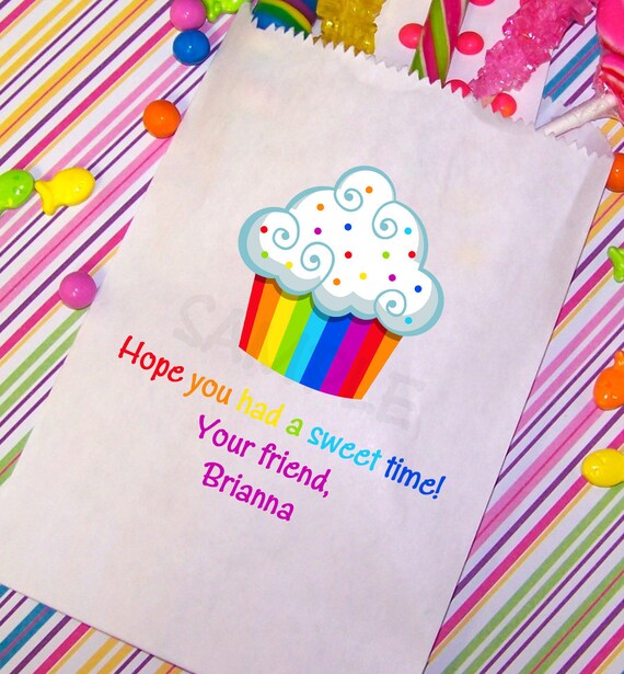 Rainbow Birthday Party, Sweet shop Candy Bags, Goody Bags, Party Favor Bag, Set of 25 Il_570xn