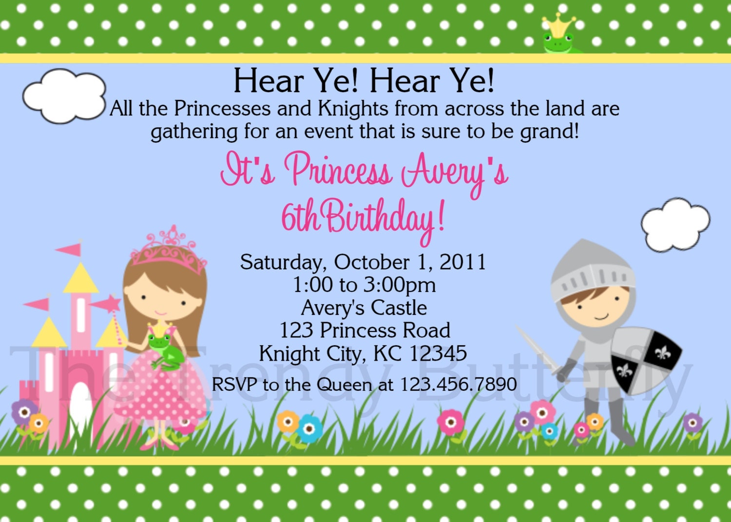 Princess Knight Party Invitation Princess Knight  Birthday Party Invitations Twins Siblings Printable Boy and Girl