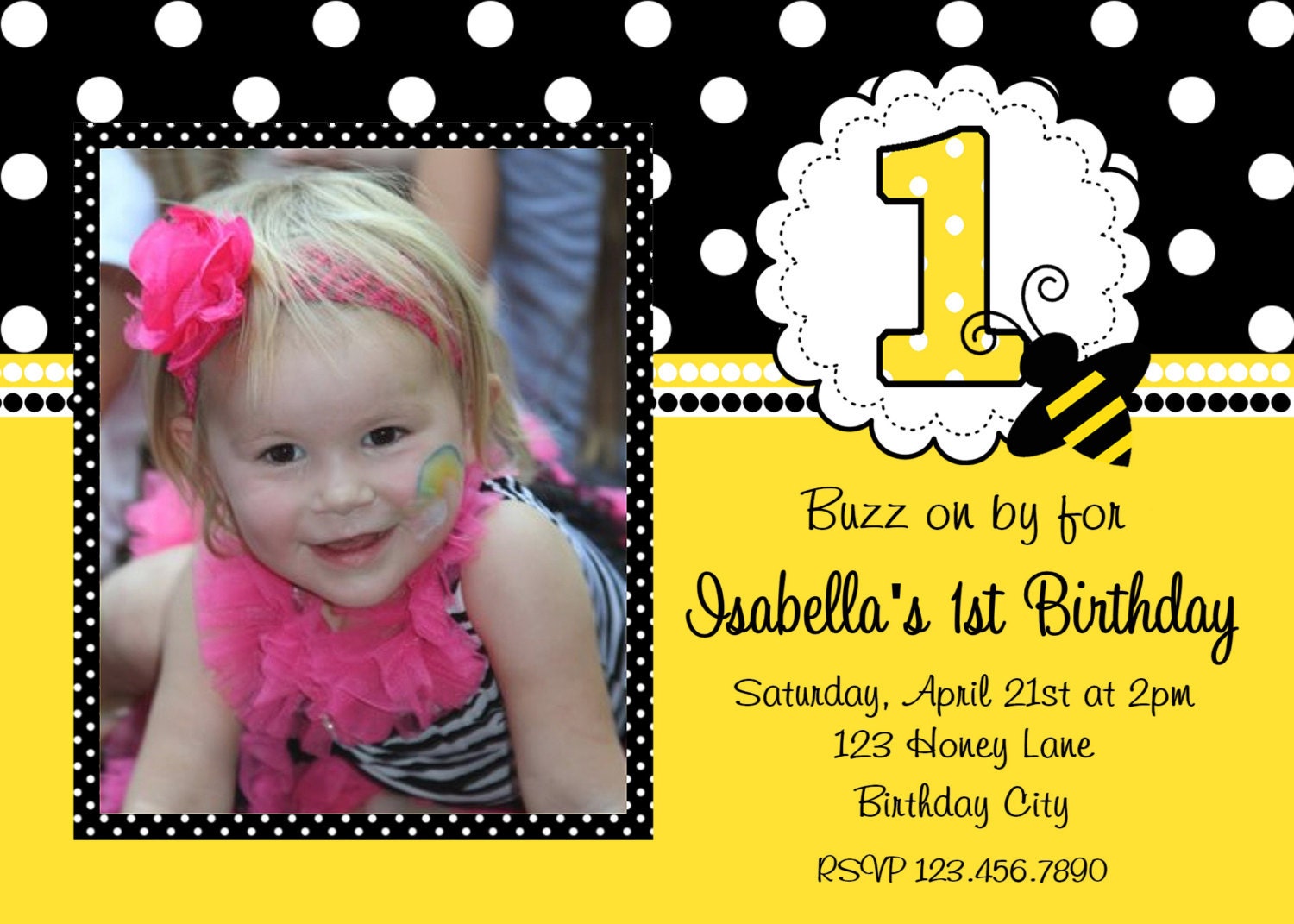 Bumble Bee Invitations