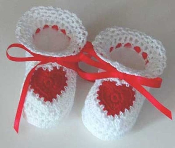 Crochet Hearts Baby Booties