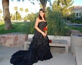 Alternative Black Wedding Dress for Gothic or Halloween Theme