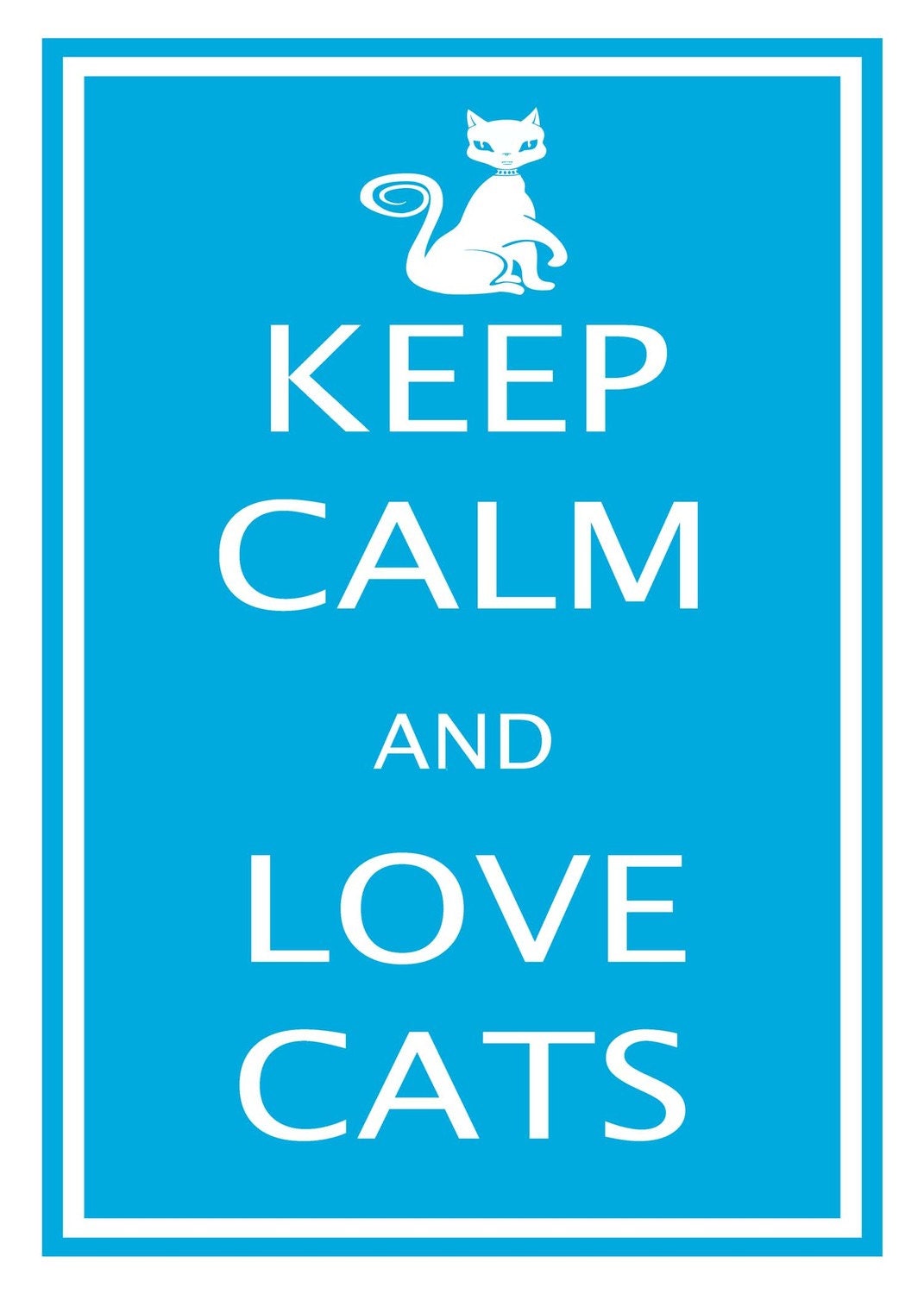 Print PosterKeep Calm and Love Cats - 11x17 Poster Buy 1 Get 1 Free Sale Print Poster