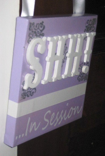 Shh In Session- Spa,Salon,Massage,Aesthetician,Therapy Door Sign Hanger