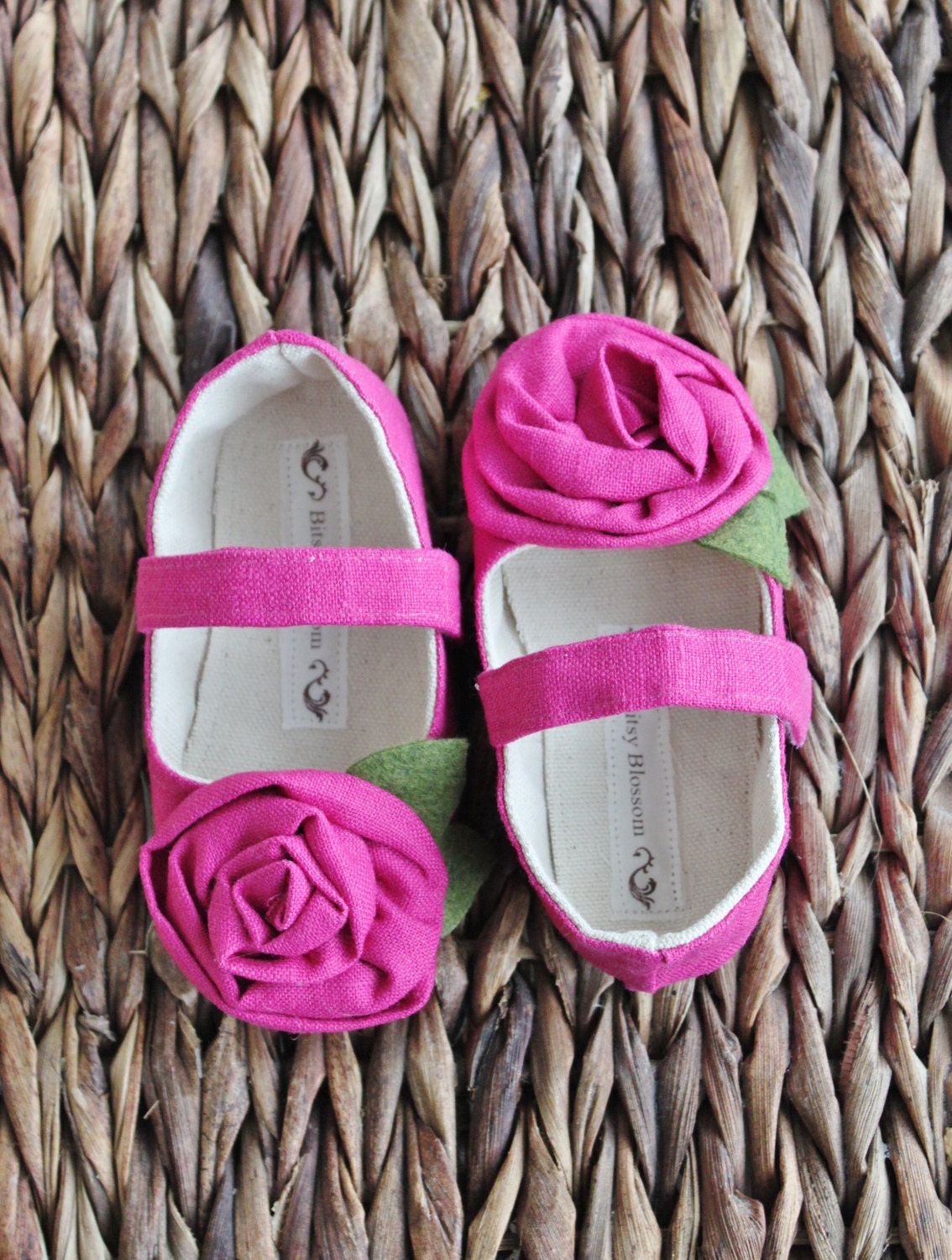 Toddler Shoes Soft Soled Shoes Easter Shoes Spring Summer Pink - Fuschia Fun - Sizes 5-9