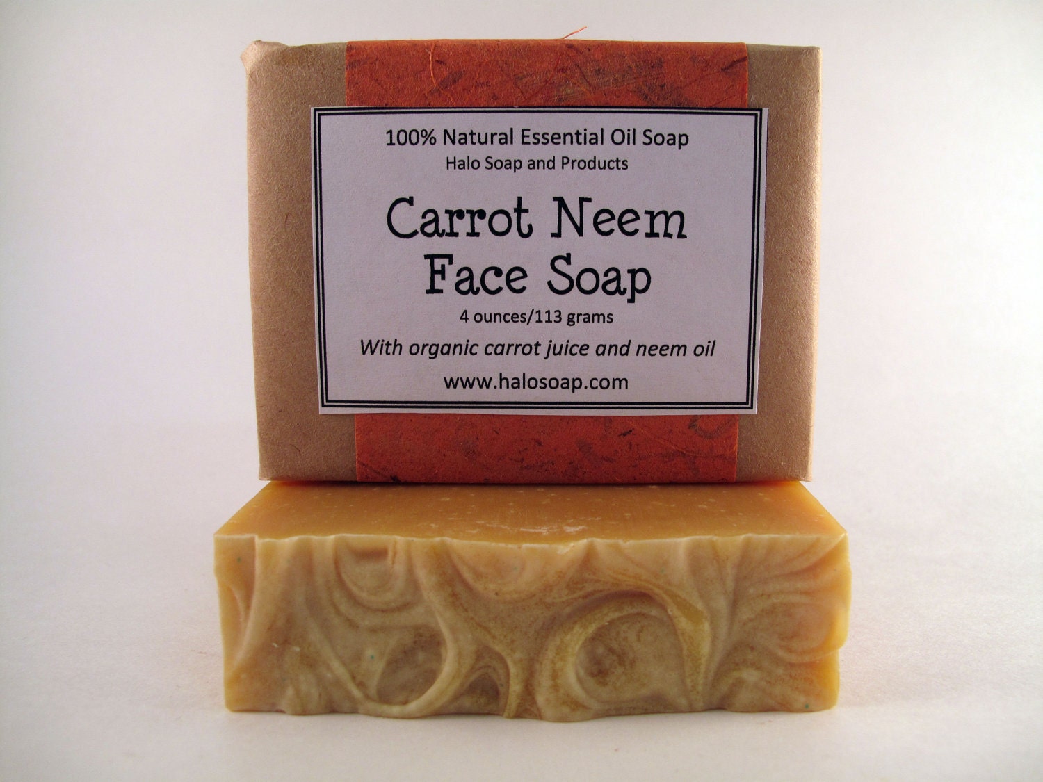 Organic Neem Soap - Carrot Neem Face Soap