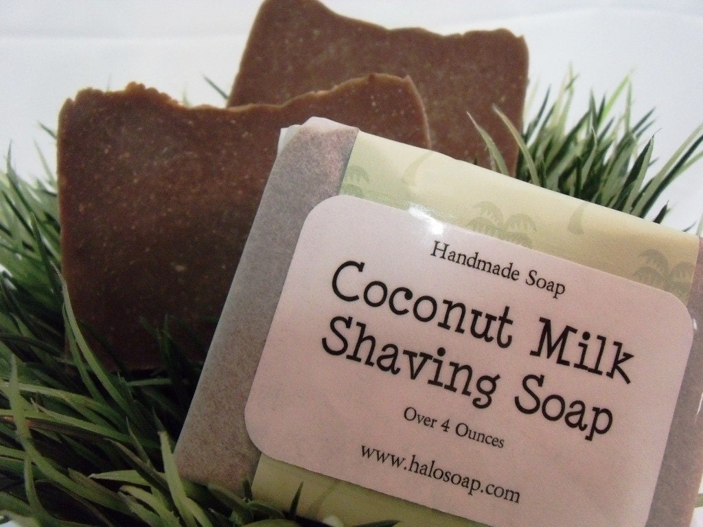 Coconut Milk Shaving Bar Soap with Kaolin Clay