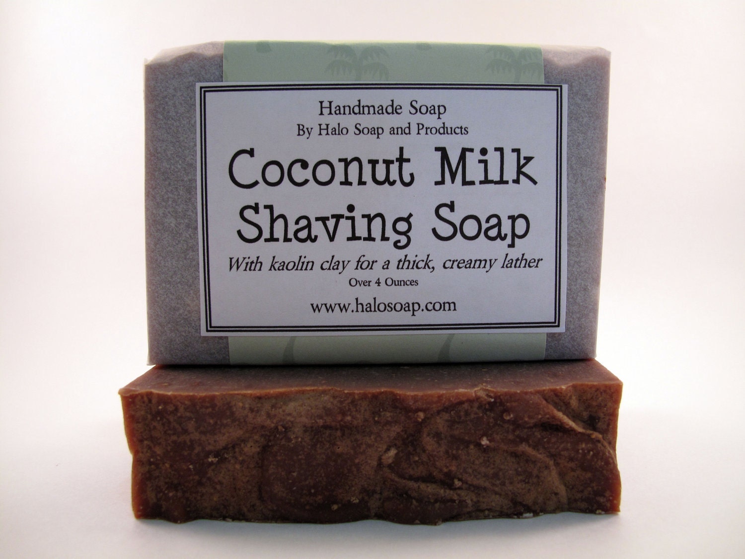 Coconut Milk Shaving Bar Soap with Kaolin Clay