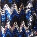 VTG. Avant Garde Sequin Jacket- Med, Glam, Blue, Gaga, Zig Zag