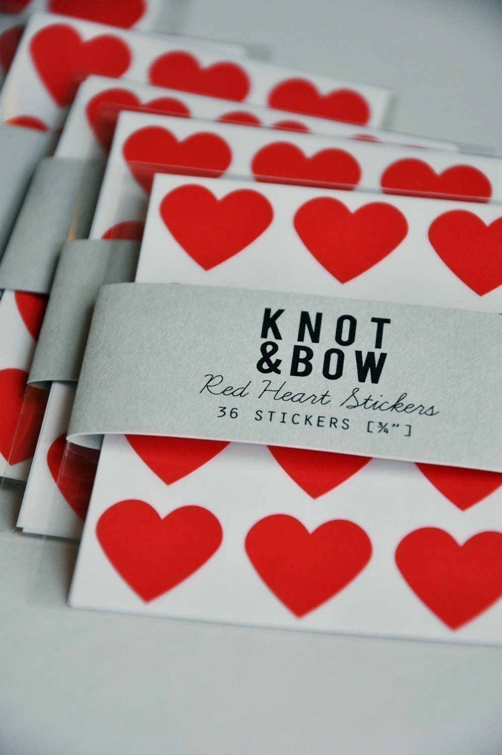 36 Red Heart Stickers - FREE SHIPPING - As seen in Vogue