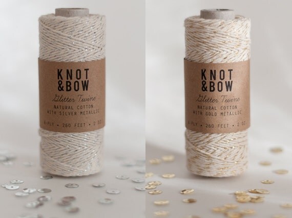 Gold/Silver Glitter Twine Duo
