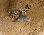 Mixed metal heart necklace.