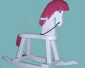 Wood Rocking Horse - rasberry mane