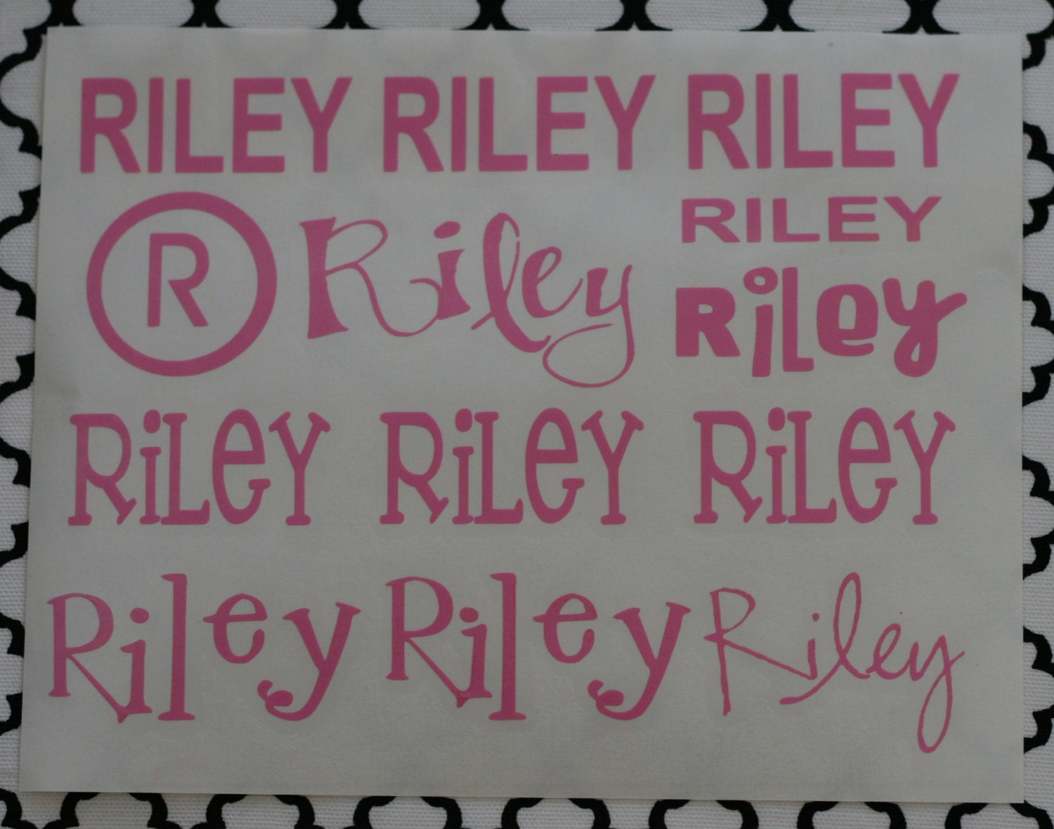 Personalized Vinyl Sticker Labels for Belongings or Decor.  Approx.12 Count Name & Color of Your Choice in GIRLY FONTS. Back to School