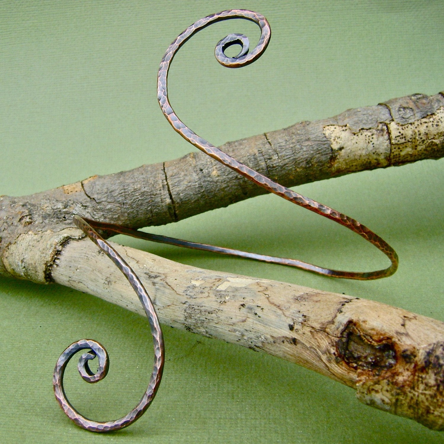 Hammered Copper Armband. Eco Friendly Recycled Metal. Jewelry by FullSpiral on Etsy