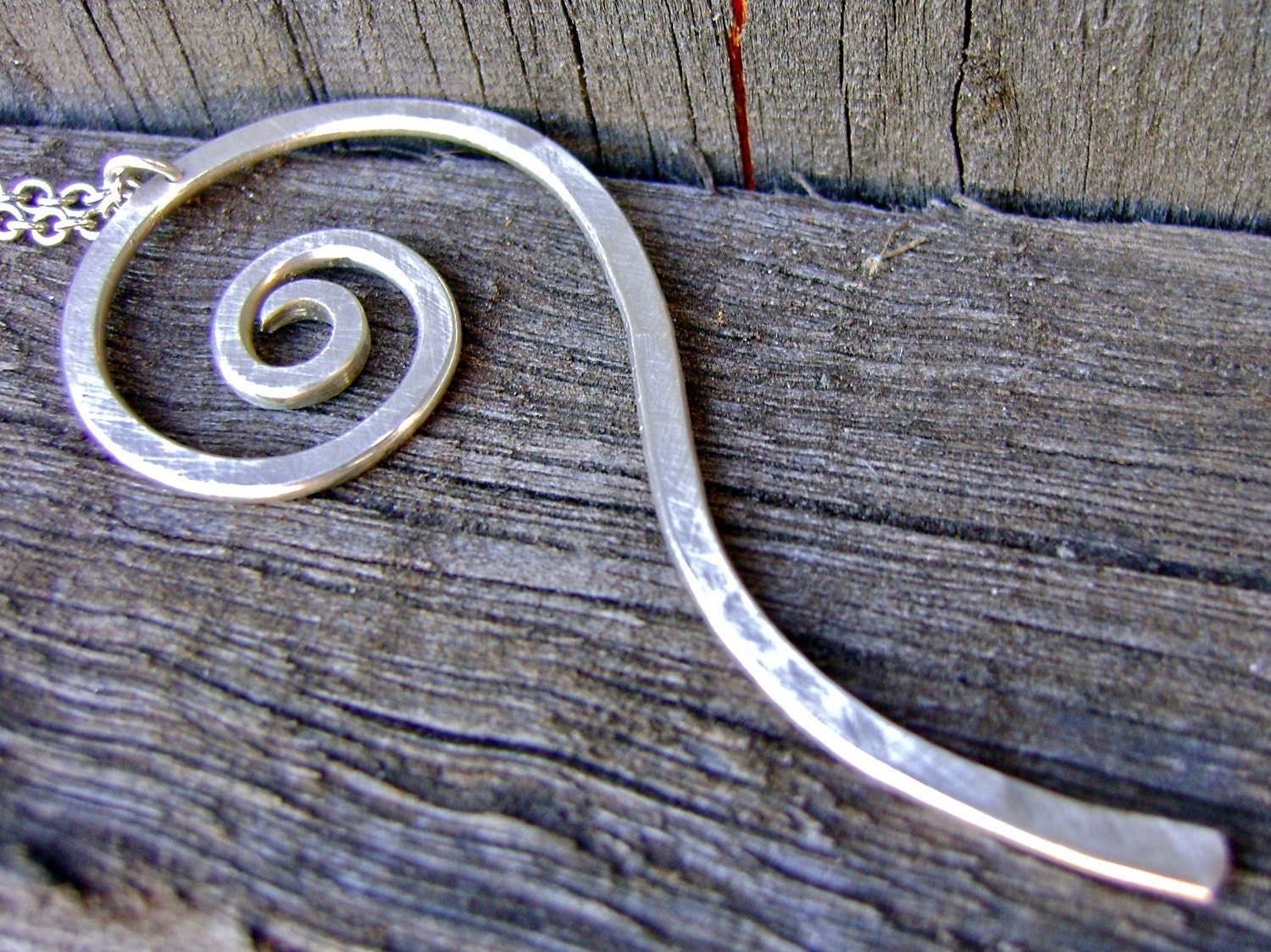 Unfurl Necklace in Recycled Sterling Silver. Flourish Collection. Jewelry by FullSpiral on Etsy
