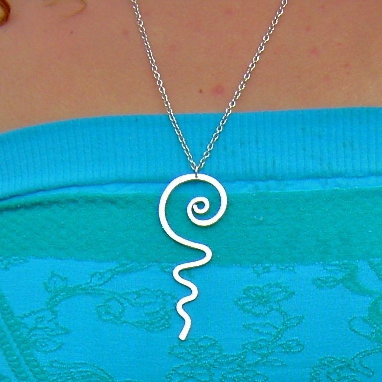 Infinite Growth Necklace in Recycled Sterling Silver. Flourish Collection. Jewelry by FullSpiral on Etsy