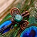 Recycled Copper Double Spiral Teal Chrysocolla Woven Ring. Size 8. Jewelry by FullSpiral on Etsy