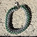Green and silver persian bracelet