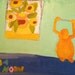 ORIGINAL ART, VINTAGE Kitchen Oil on Canvas, 22"x40" diana ogaard  "Kitchen"