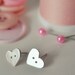 Heart Buttons - Stud Earrings