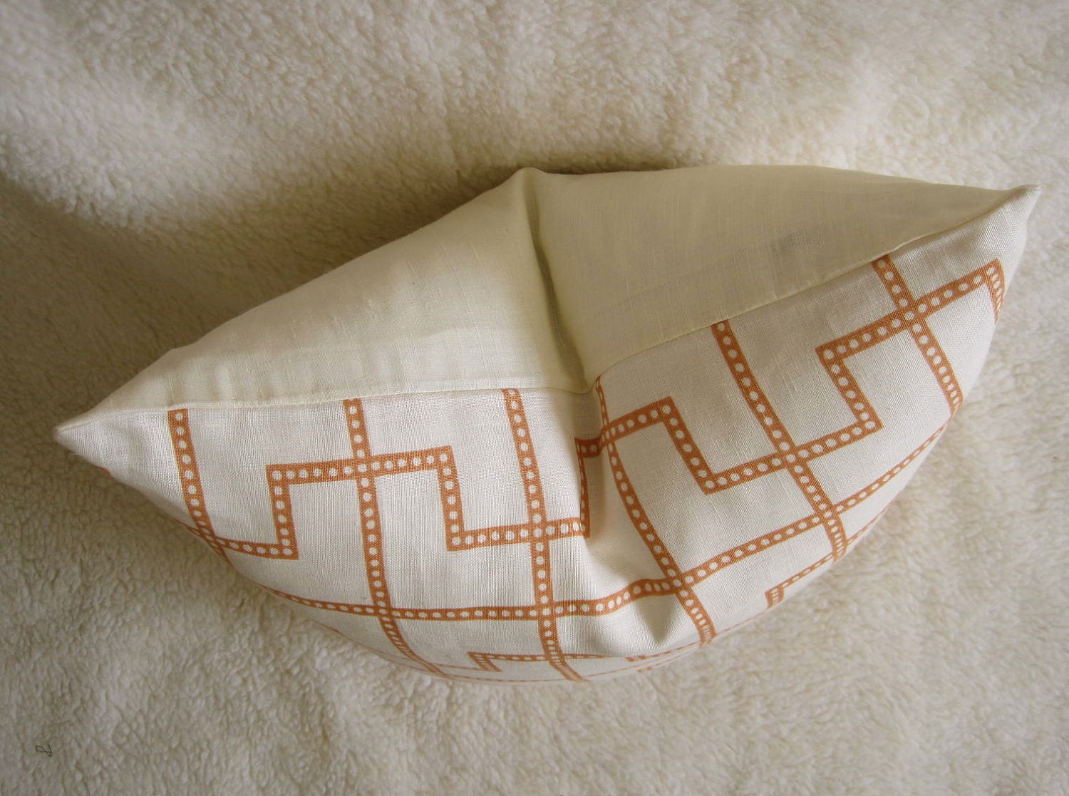 Schumacher Bleeker Pillow - Celerie Kemble - Spark - 20 inch - Designer Pillow - Decorative Pillow - Orange - Lattice
