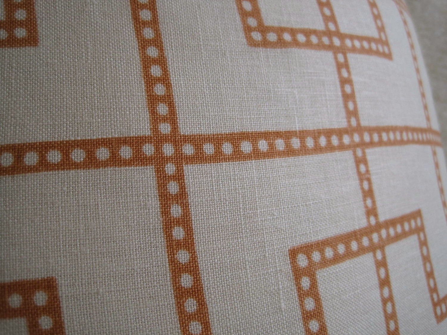 Schumacher Bleeker Pillow - Celerie Kemble - Spark - 20 inch - Designer Pillow - Decorative Pillow - Orange - Lattice