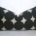 Dwell Studio - Ikat Dots - Decorative Pillow - Black - Linen - 12x18 inch - IKAT - Throw Pillow - Designer Pillow