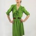 Bottle green silk dress