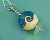 Eco Friendly Sea Glass Necklace Starry Night