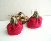 Crismson red Fluffy Dancer earrings Exotic earrings Flamenco Dress Eye Catching Attractive Fancy Fashion earrings