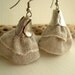 Ivory Cream Earrings - Summer trends 2013 - Ecru Flower earrings - Elegant Bridesmaid earrings - Unique Cream earrings