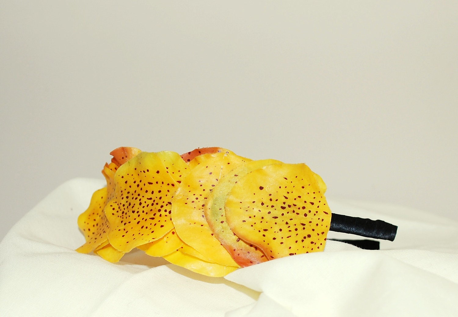 Orchid yellow flower headband for women and teens: taylor