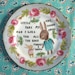 Take My Hand Little One, Mama and Baby Bunny Vintage Illustrated Plate