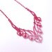 Painted Rhinestone Neon Pink Ombre Necklace