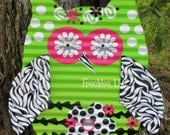 Extra Large Mr. Hootie Metal Owl Bright ,fun and funky