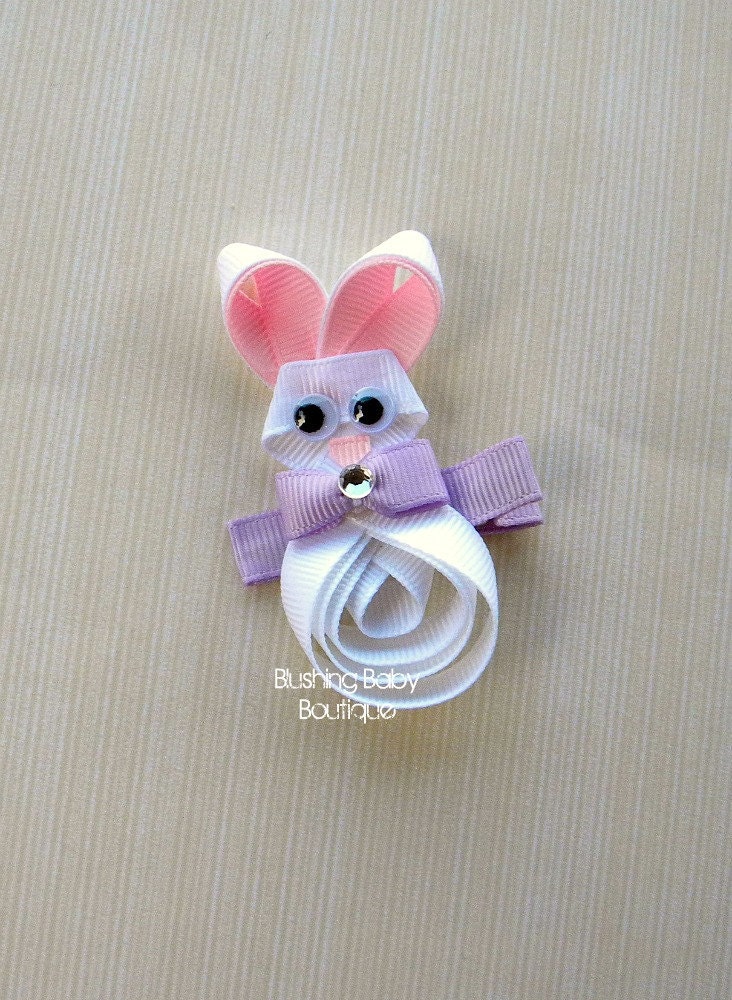 3 inch Easter Bunny Hair Clip- Perfect for Easter or Any Bunny Lover-