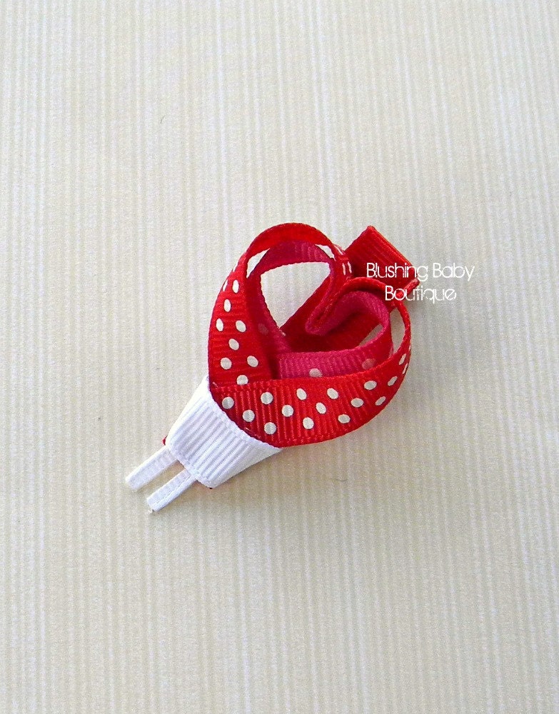 2 inch Lady Love Bug Hair Clip- Perfect for Valentines Day- Heart Shaped Lady Bug-