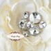 3 pcs RD88 Rhinestone Metal Flatback Embellishment Button Brooch Bridal accessories invitations crystal bouquet flowers hair clip comb