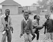 Dance Photography, Joyful, Childhood, Smile, Laughter, Africa, Happiness, Dancing, Black and White Photography, 8x10 - ImageNationphoto