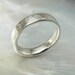 4mm 14k white gold wedding ring / hammered band, comfort fit