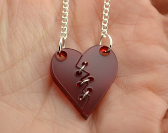 My Mended Heart Laser Cut Acrylic Necklace