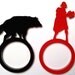 Little Red Riding Hood Laser Cut Acrylic Ring Set