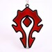 WoW The Horde Symbol Pendant Necklace - Lasercut Stacked Acrylic - Laser Cut Perspex - World of Warcraft