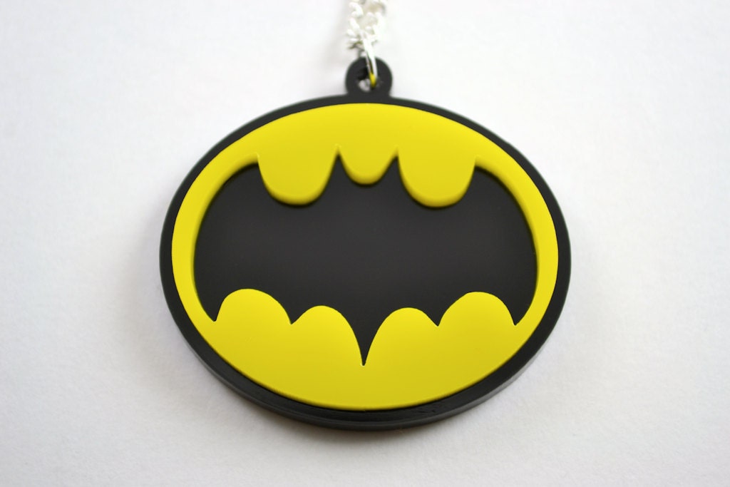 Retro Batman Necklace - Laser Cut Acrylic