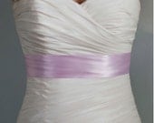 Ready to Ship LILAC - 2 Inch Lavender Simple Satin Bridal Sash